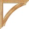 Ekena Millwork Thorton Traditional Rough Sawn Bracket w/ Offset Brace, Western Red Cedar, 6"W x 40"D x 40"H BKT0604X40X40THR01RWR - alternate 4